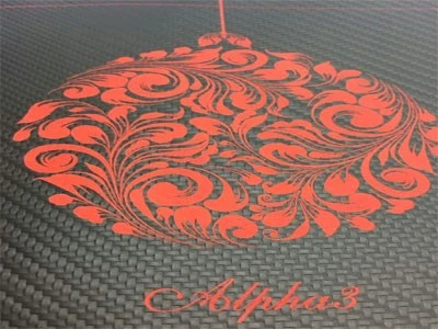 Laser burns pattern on cloths