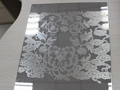 Laser engraving flowers image on the steel Laser engraving flowers image on the steel