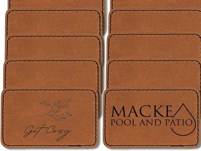 CO2 laser engraving on PU small cards